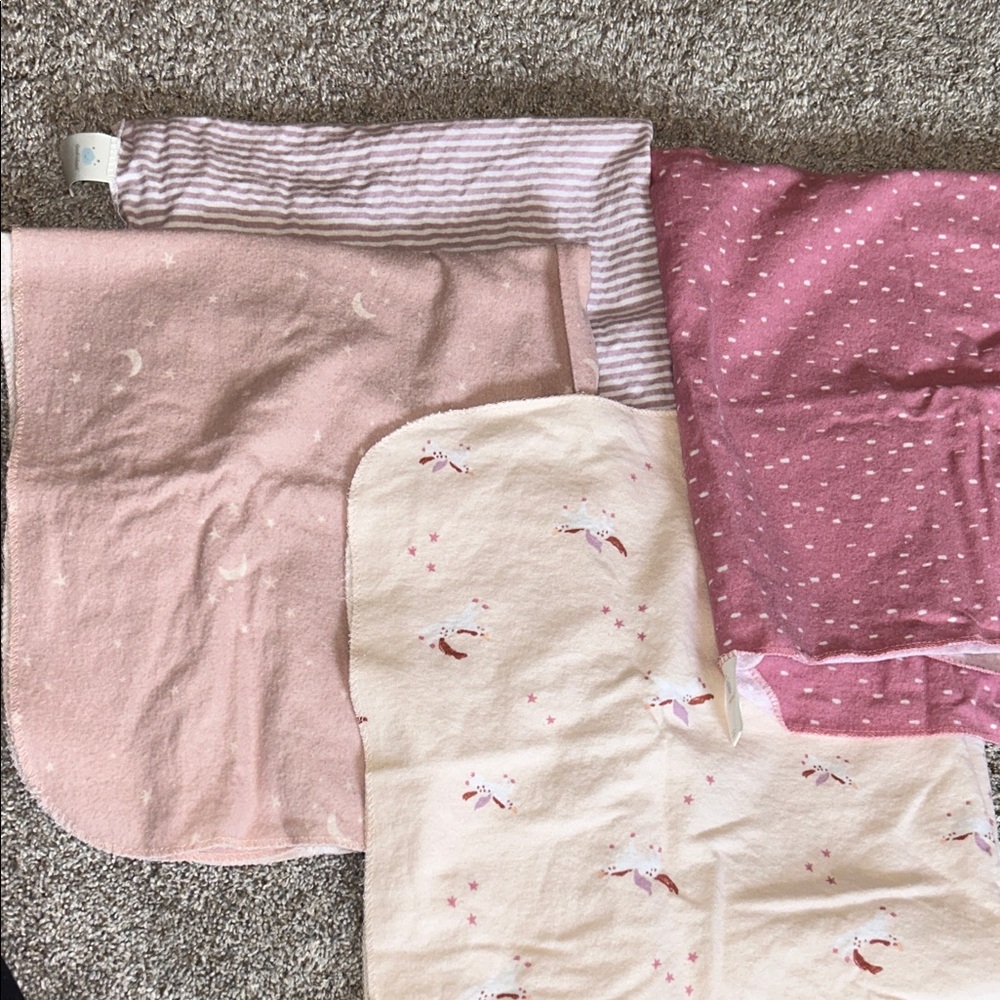 Pink Baby Blankets 4 pack